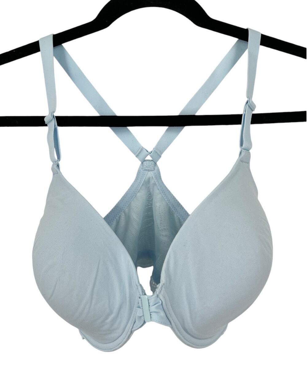 Natori 728309 Lush Front Close Contour underwire bra blue size 32DDD 32F